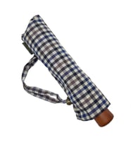 Snotline-April Bayan Şemsiye Otomatik Açılır 90 Cm Çap Kapalı 30 cm Çanta Boy Lacivert Yeşil Ekose (KAHVE)