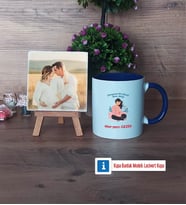 Anne Adayı Fotoğraflı Dekoratif Taş, Kupa Bardak Beyaz Hediye (Model 3)