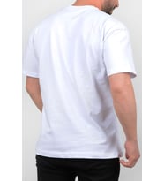 Erkek Oversize Geniş Kalıp Black Baskılı Tişört TS03 (Beyaz)
