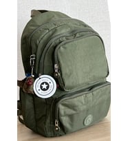 Nemo Bags Krinkıl Kumaş Suya Dayanıklı Orta Boy Koyu Sırt Çantası/Laptop Okul Çantası (Haki)