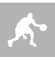 Basketbol Silüet Araba Sticker siyah 15x13 CM (Beyaz)