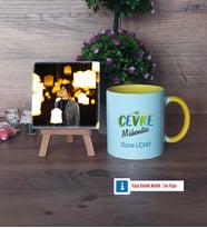 Çevre Mühendisi Fotoğraflı Dekoratif Taş, Kupa Bardak Beyaz Hediye (Model 7)