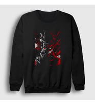 Presmono Unisex Beyaz Wild Anime Naruto Sweatshirt 134682tt (Siyah)