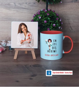 En İyi Diş Hekimi Fotoğraflı Dekoratif Taş, Kupa Bardak Beyaz Hediye (Model 13)