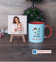 En İyi Diş Hekimi Fotoğraflı Dekoratif Taş, Kupa Bardak Beyaz Hediye (Model 13)