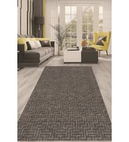 Dijital Kaymaz Taban Yıkanabilir Modern Renkli Salon Halısı Mutfak Halısı Yolluk ND-HT-409 (Siyah)