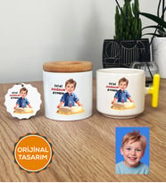 Kişiye Özel Karikatürlü Erkek Çocuğa Hediye Hediye Seti T Kupa, Kalemlik, Anahtarlık Erkek Çocuk Hediyeleri (Sarı)