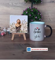 En İyi Öğretmen Fotoğraflı Dekoratif Taş, Kupa Bardak Beyaz Hediye (Model 9)