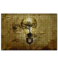 Cakapuzzle Ampul ve İçinde İhtiyar Ağaç  Puzzle Yapboz MDF (Ahşap) (500 Parça)
