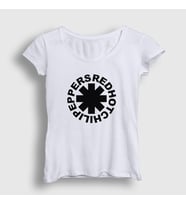 Presmono Kadın Sarı Logo V3 Red Hot Chili Peppers T-Shirt 108102tt (Beyaz)