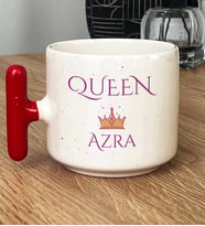 Kişiye Özel Queen Hediye T Kupa Bardak Sevgiliye Hediye (Kırmızı)