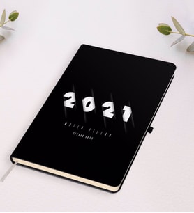 BK Gift Kişiye Özel 2024 Mutlu Yıllar Beyaz Defter-1 (Siyah)
