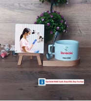 Diş Hekimi Fotoğraflı Dekoratif Taş, Kupa Bardak Beyaz Hediye (Model 8)
