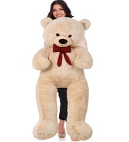 SOLE 160-170 cm Papyonlu DEV Boy Peluş Ayı - % 100 YERLİ (Bej)