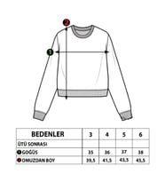 Toontoy Kız Çocuk Çizgi Desenli Baskılı Sweatshirt (Beyaz)
