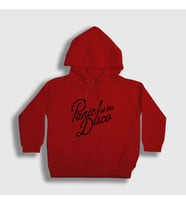 Presmono Unisex Çocuk Beyaz Rare To Die Panic! at the Disco Kapüşonlu Sweatshirt 73438tt (Kırmızı)