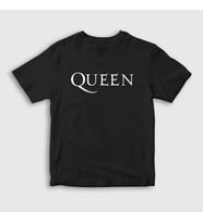 Presmono Unisex Çocuk Beyaz Solo Queen T-Shirt 102672tt (Siyah)