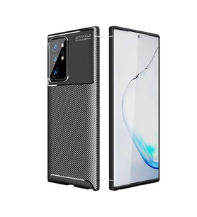 Samsung Galaxy Note 20 Ultra Kılıf Karbon Silikon Case (Siyah)