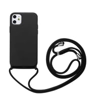 Apple iPhone 11 Kılıf Zore Ropi İpli Silikon Kılıf (Siyah)