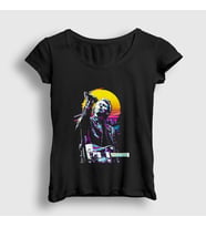 Presmono Kadın Beyaz Thom Yorke Radiohead T-Shirt 104658tt (Siyah)