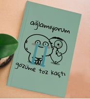 BK Gift Esprili Tasarım Serisi Sert Kapaklı Su Yeşili Defter, Arkadaşa Hediye, Yeni İş Hediyesi, Doğum Günü Hediyesi, Anı Defteri (Model 13)