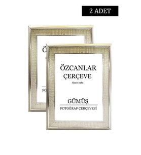 Boş Çerçeve Resim Çerçevesi Anı Çerçevesi Çerçeve Gold Çerçeve Siyah Çerçeve Beyaz Çerçeve 2 adet (Gümüş)