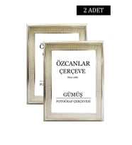 Boş Çerçeve Resim Çerçevesi Anı Çerçevesi Çerçeve Gold Çerçeve Siyah Çerçeve Beyaz Çerçeve 2 adet (Gümüş)