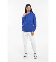Süperlife Kadın Kapşonlu Regular Fit İnce Sweatshirt spr21k55 (Saks)
