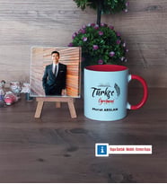 Türkçe Öğretmeni Fotoğraflı Dekoratif Taş, Kupa Bardak Beyaz Hediye Öğretmenler Günü Hediyesi (Model 2)