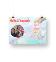 Çocuklara Özel Doğum Günü Duvar Süsü (Pembe)