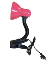 Mobgift Mandallı Spiralli Retro Çalışma Öğrenci Masa Lambası (Pembe)