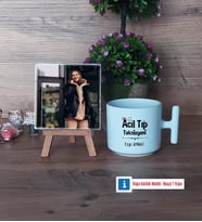 Acil Tıp Teknisyeni Fotoğraflı Dekoratif Taş, Kupa Bardak Beyaz Hediye (Model 12)