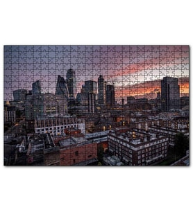 Cakapuzzle Akşamüzeri Şehir Manzarası  Puzzle Yapboz MDF (Ahşap) (1000 Parça)