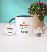 Ziraat Mühendisi Kupa Bardak ve Anahtarlık (Siyah)