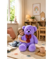 130 cm Papyonlu Büyük Ayıcık (%100 Yerli) (Lila)