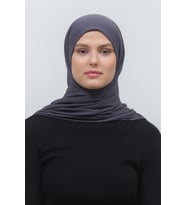 Tesettür Penye Şal Düz (Füme)