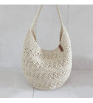 Pouch Yandan Askılı Omuz Çantası (Ekru)