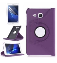Galaxy Tab 4 T280 Zore Dönebilen Standlı Tablet Kılıfı (Mor)