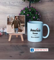 Anestezi Uzmanı Fotoğraflı Dekoratif Taş, Kupa Bardak Beyaz Hediye (Model 1)