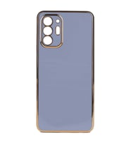 Samsung Galaxy Note 20 Ultra Kılıf Kenarları Gold Kamera Korumalı Renkli Pastel Silikon Açık Yeşil BARK (Açık Mavi)