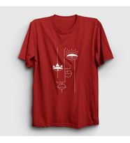 Presmono Unisex Sarı Lovers Valentine's Day Sevgililer Günü T-Shirt 284420tt (Kırmızı)