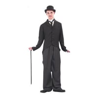 Charlie Chaplin Yetişkin Kostümü (Beyaz)