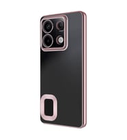 Xiaomi Redmi Note 13 4G Kılıf Kamera Korumalı Logo Gösteren Omega Kılıf (Rose)