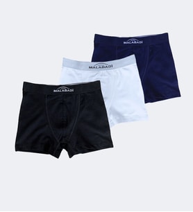 Malabadi 3 Lü Paket Erkek Çocuk Boxer 3M208 (Siyah-Lacivert)
