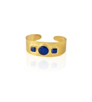Kadir Jewellery 22 Ayar Altın Kaplama El İşçiliği Zirkon Taşlı Kadın Kelepçe Bilezik (Parlement)