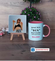 Motto Yeni Bir Ben Fotoğraflı Dekoratif Taş, Kupa Bardak Beyaz Hediye (Model 6)