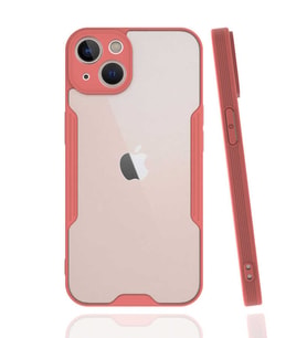 Apple iPhone 13 Mini Kılıf Zore Parfe Kenarları Pastel Renk Silikon Kılıf (Pembe)