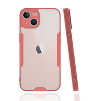 Apple iPhone 13 Mini Kılıf Zore Parfe Kenarları Pastel Renk Silikon Kılıf (Pembe)
