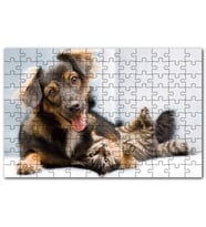 Cakapuzzle Sıkı Dostlar Sevimli Köpek ve Kedicik Puzzle Yapboz MDF (Ahşap) (500 Parça)