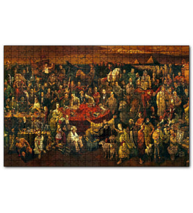 Cakapuzzle Dünya Şahsiyetleri Kompozisyon Çizim  Puzzle Yapboz MDF (Ahşap) (500 Parça)